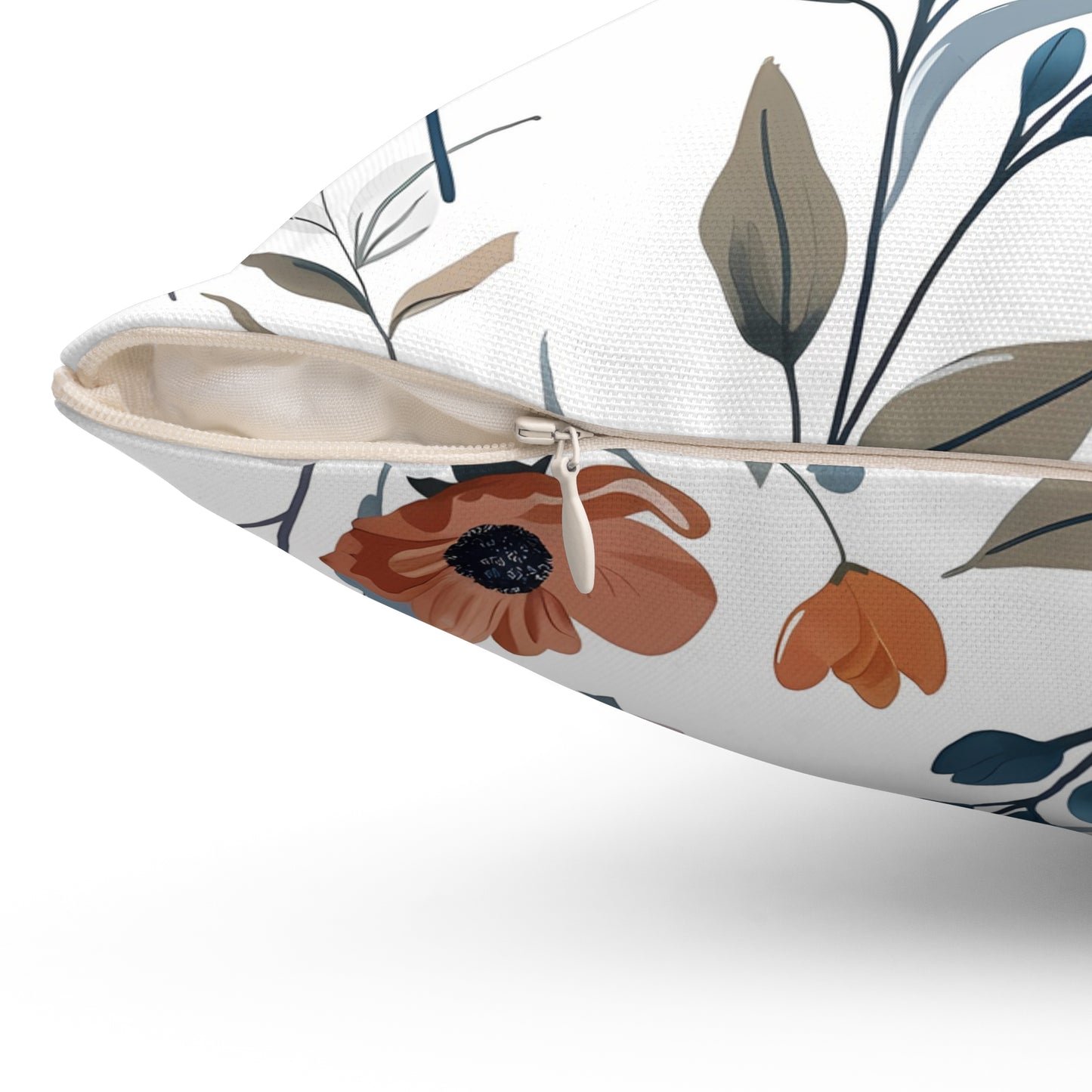 Rustic Warm Earth-Tone Floral - Indoor Throw Pillow