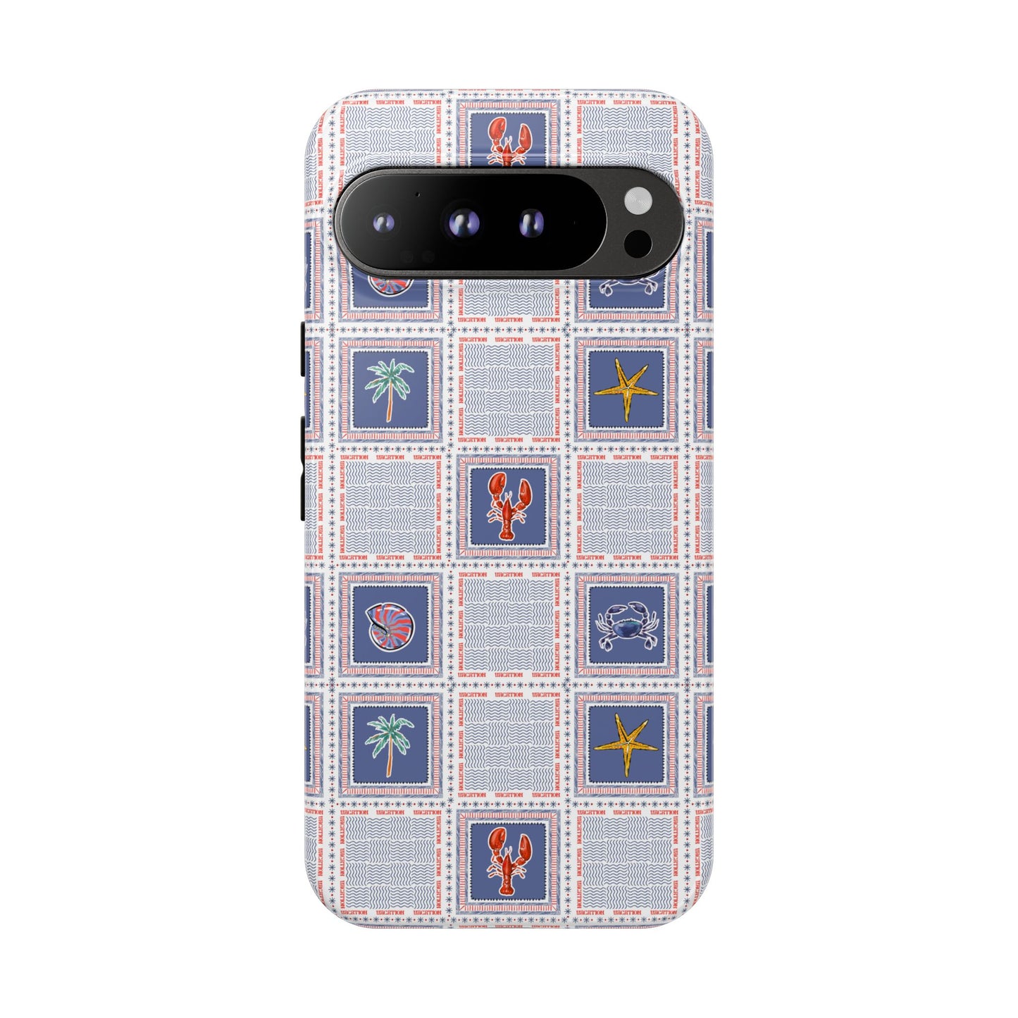 Lobsters Sailboats Seashells - Cell Phone Tough Case