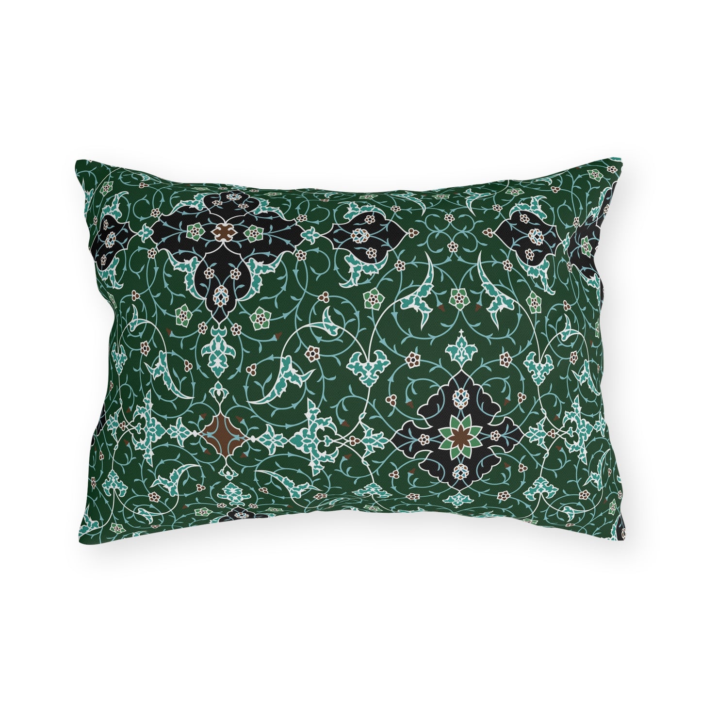 Elegant Green and Blue - Outdoor Pillow