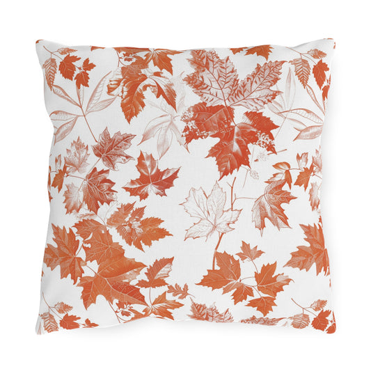 Autumn Leaf Outdoor Pillows, Decorative Garden Cushion, Fall Home Decor, Patio Accessories, Cozy Outdoor Throw Pillows
