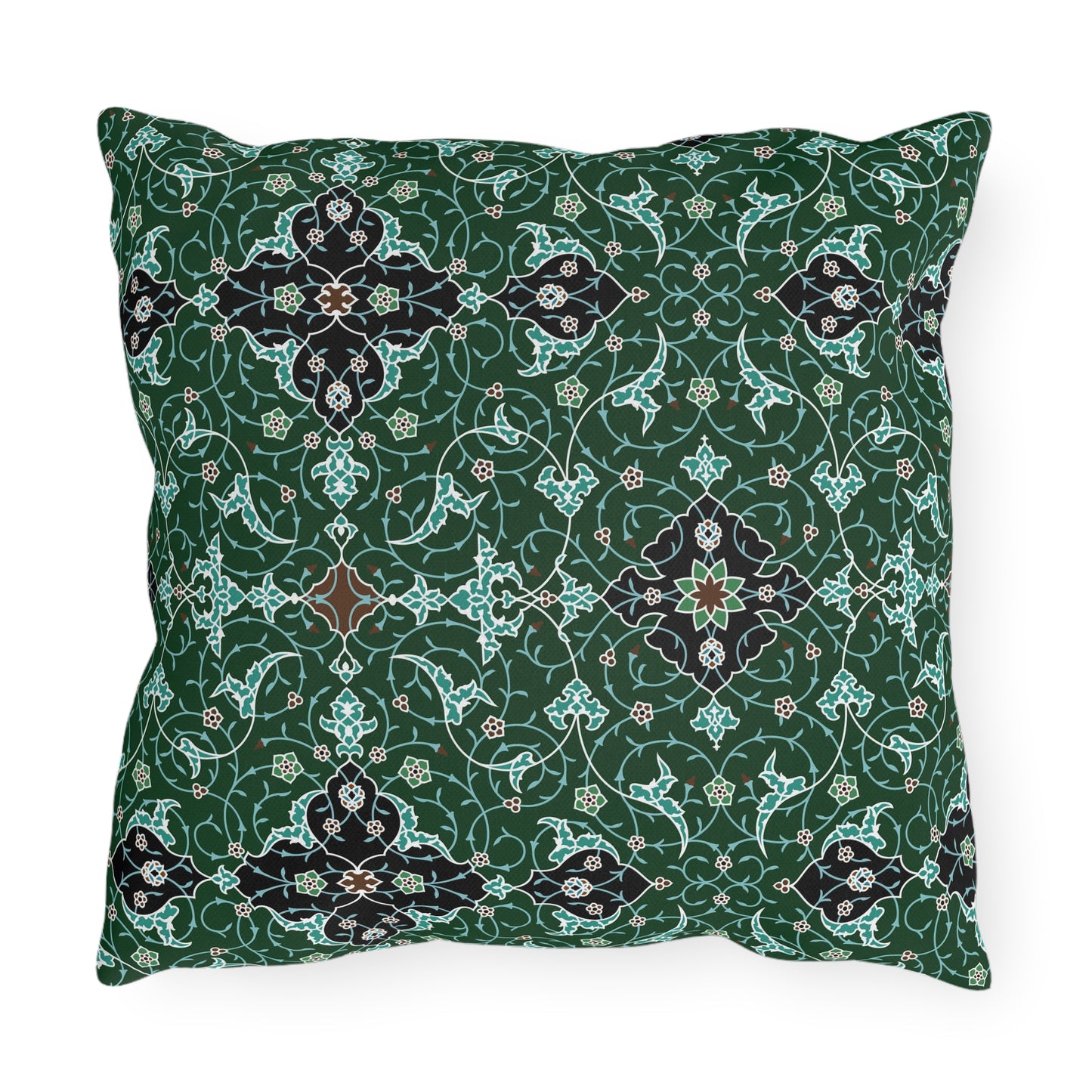Elegant Green and Blue - Outdoor Pillow