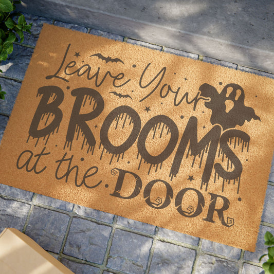 Leave Your Brooms at the Door - Outdoor Welcome Mat