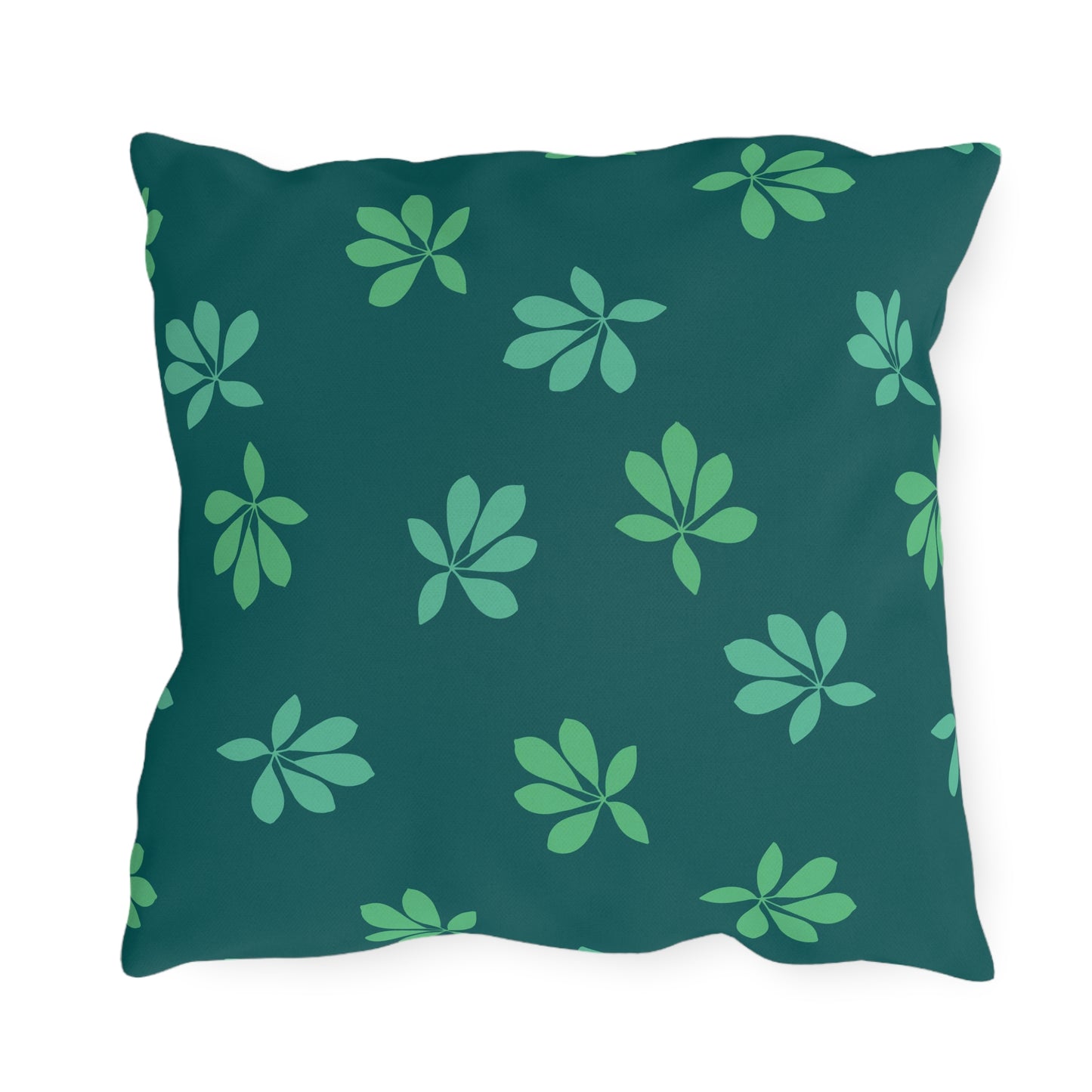 Tropical Green Foliage - Outdoor Throw Pillow