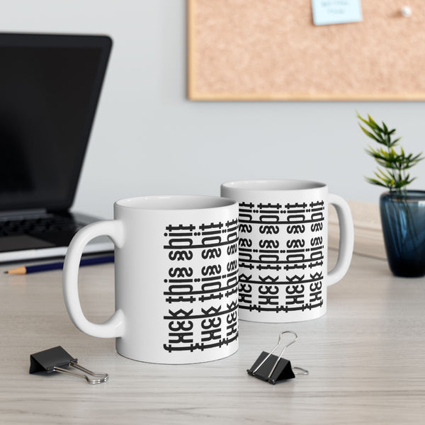 F*** This Sassy Ceramic Mug, Funny Quote Coffee Cup, Perfect for Gifts, Home Office Decor, Unique Present for Any Occasion