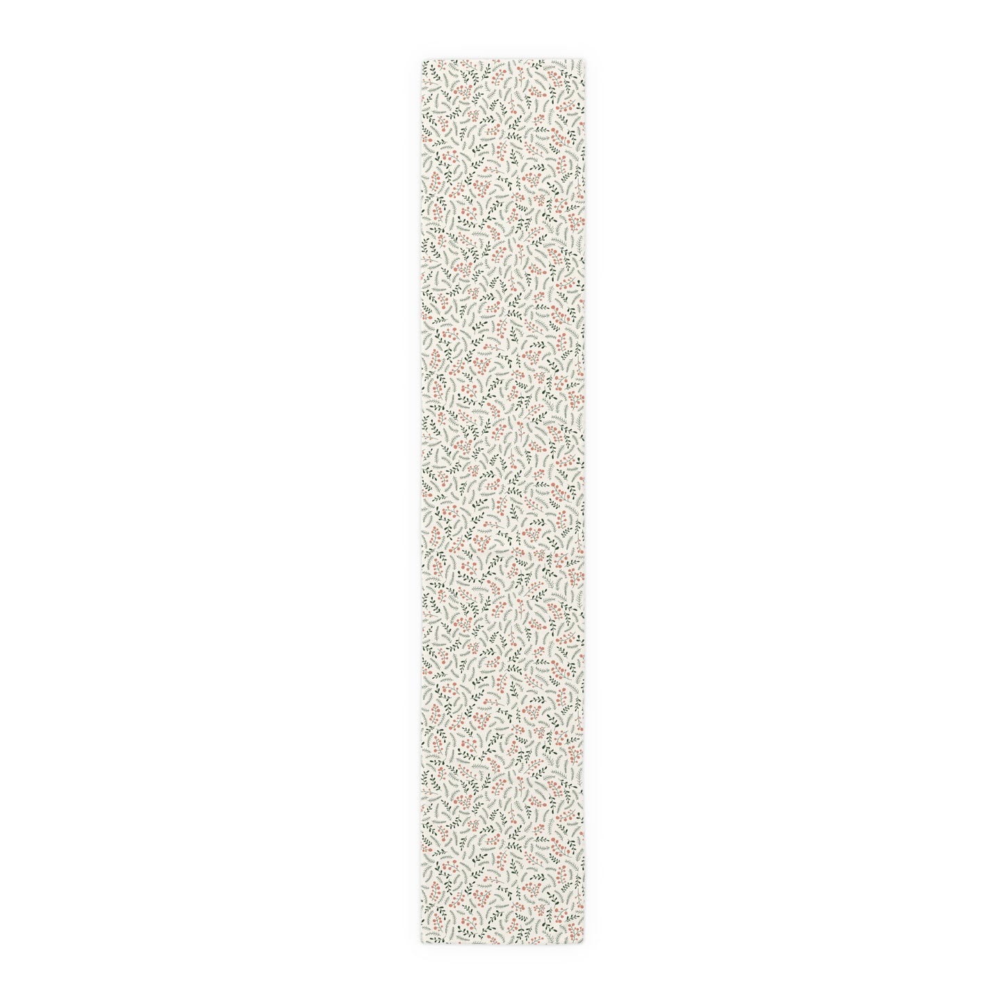 Christmas Table Runner Featuring Red & Green Holly