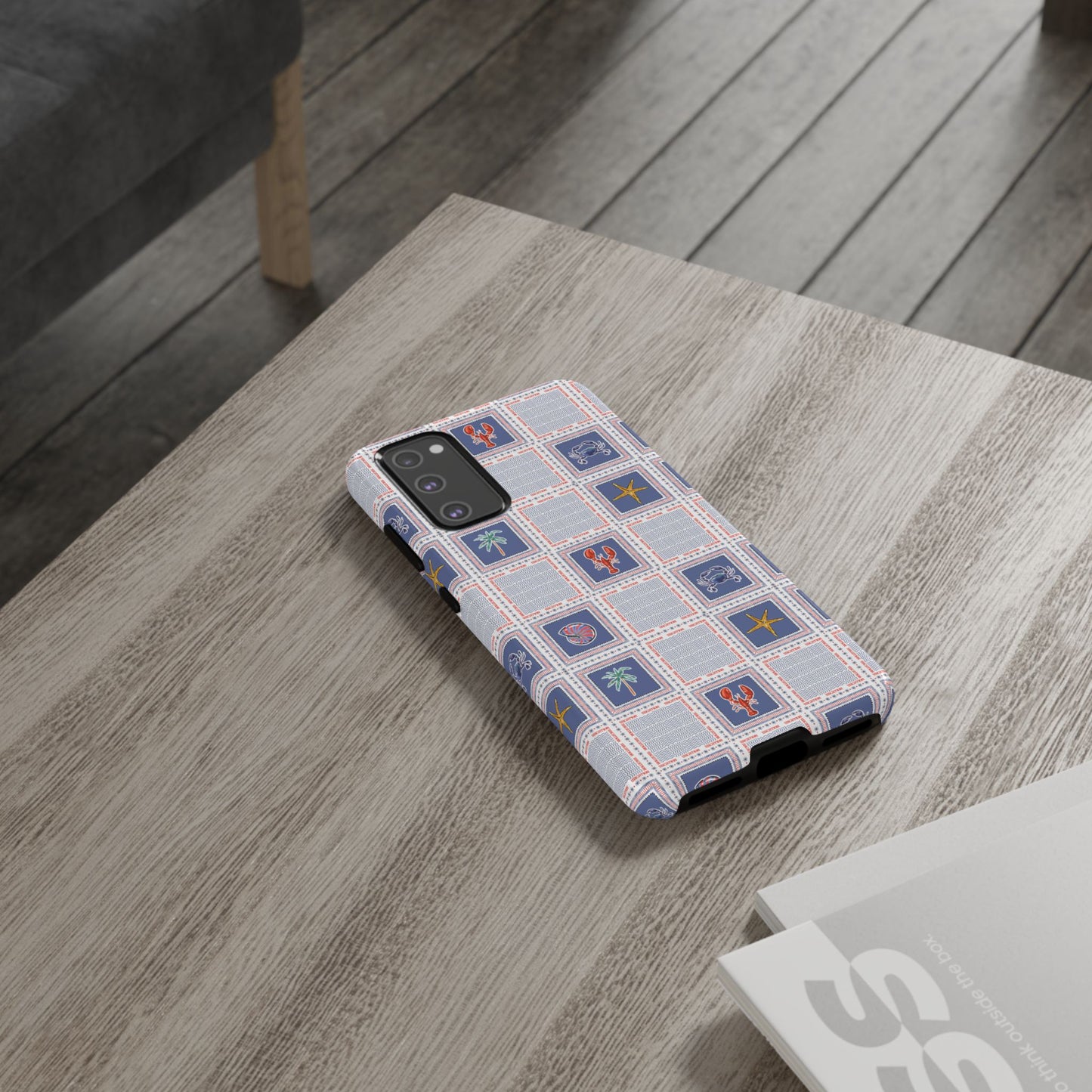 Lobsters Sailboats Seashells - Cell Phone Tough Case