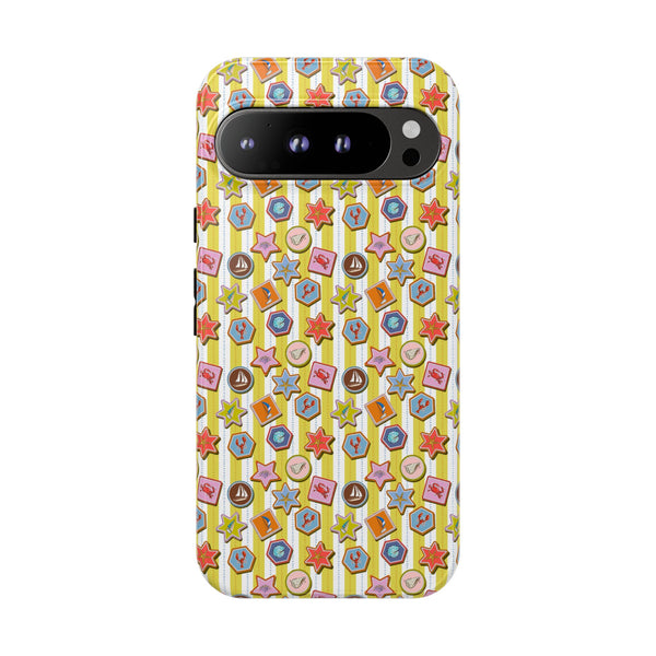 Yellow and White Striped Summer Themed Phone Case