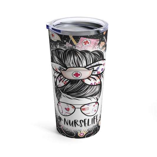 Nurse Life Messy Hair 20oz Tumbler