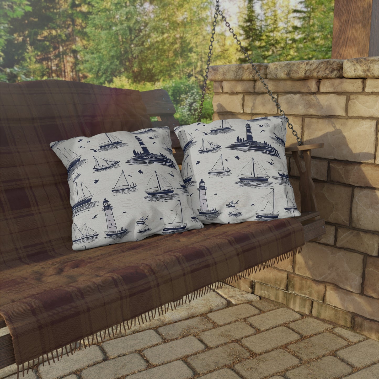 Nautical - Outdoor Throw Pillow
