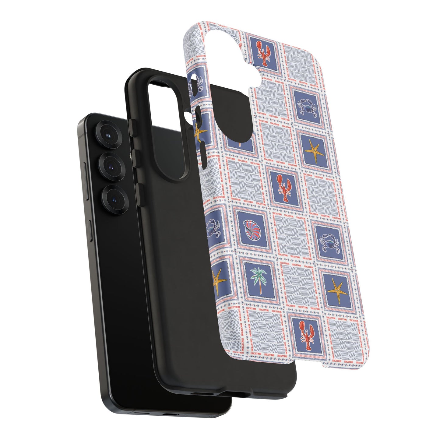 Lobsters Sailboats Seashells - Cell Phone Tough Case