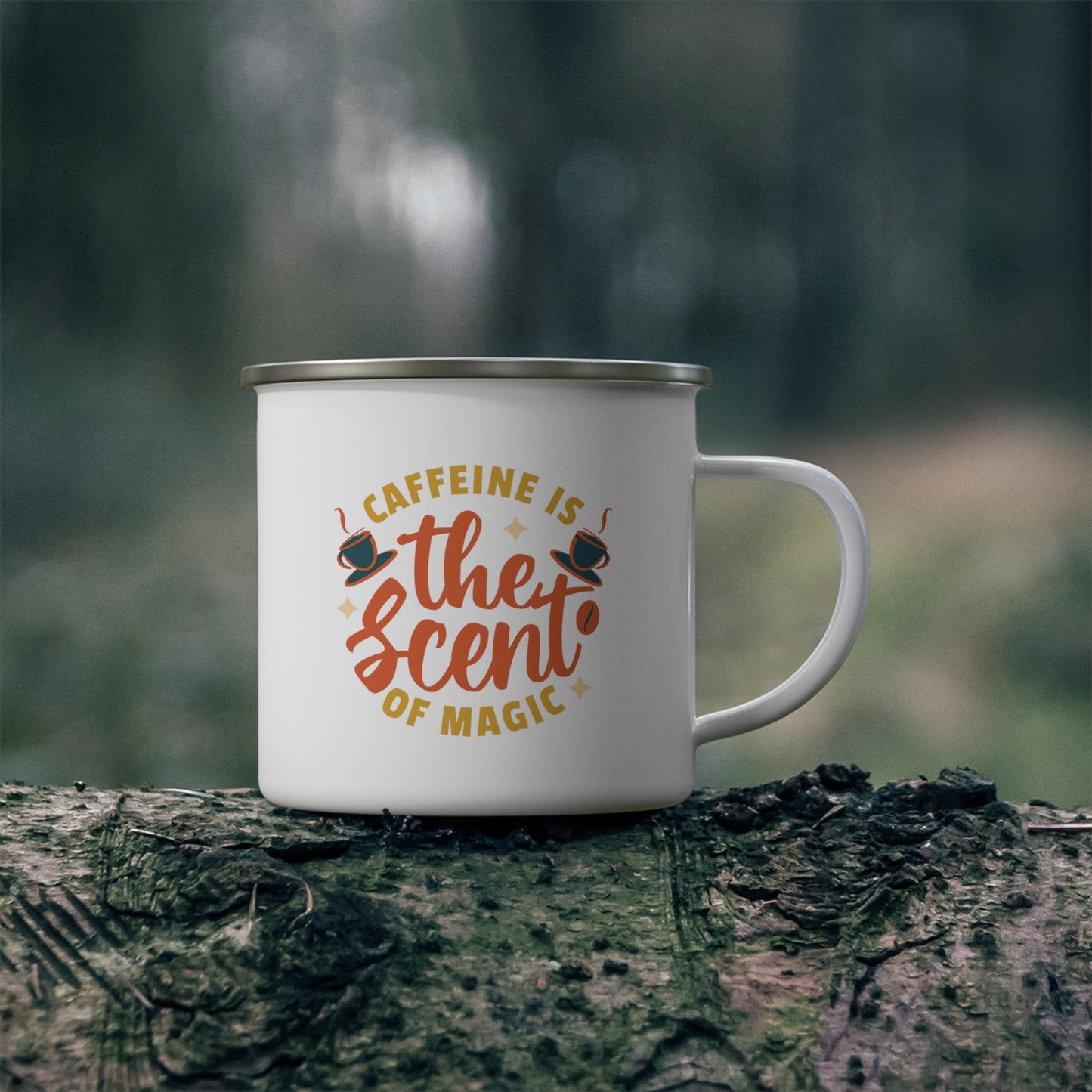 Caffeine Is The Scent of Magic - 12 oz Enamel Mug