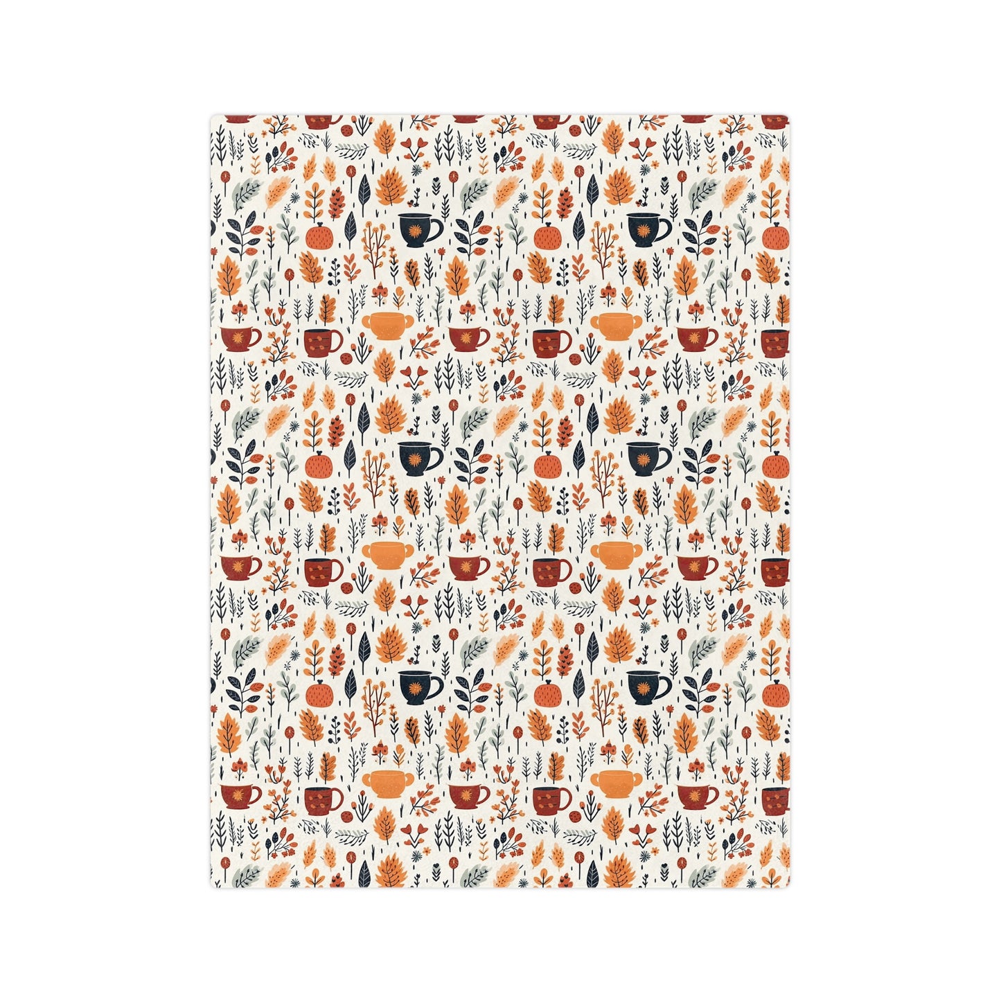 Cozy Floral Velveteen Blanket, Soft Throw for Fall Decor, Seasonal Gift, Home Warmth, Autumn Blanket for Snuggling