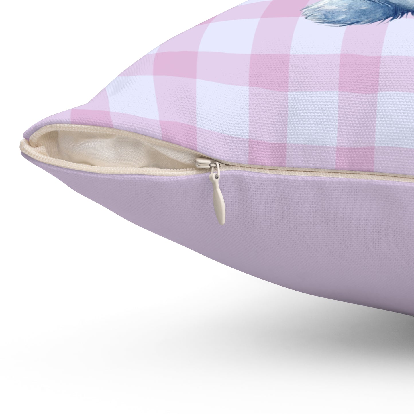 Easter Bunny Pink Gingham Pastel - Indoor Throw Pillow