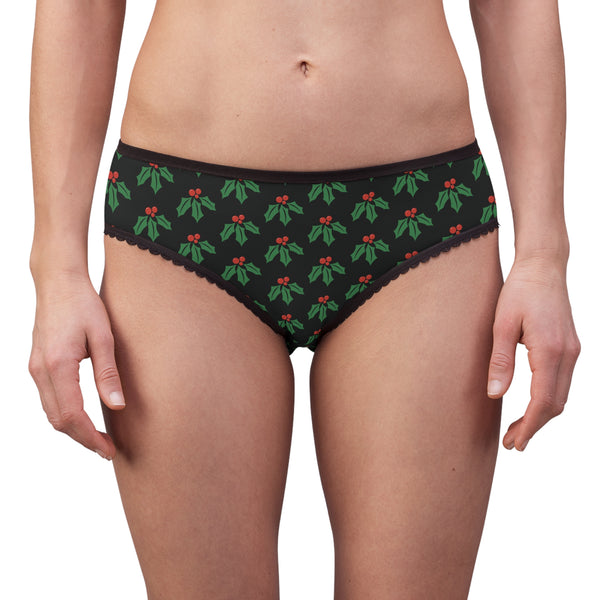 Mistletoe Women's Patterned Brief, Mistletoe Womens Underwear, Christmas Gift, Idea Stocking Stuffer , Gift For Girlfriend, Gift for Wife