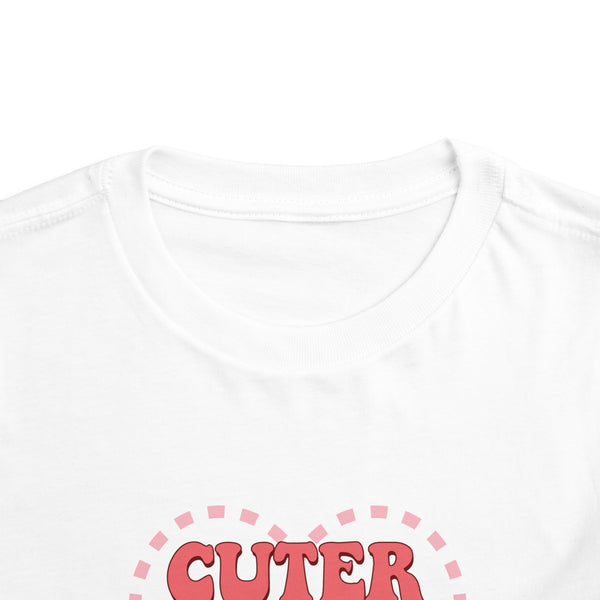 Toddler Valentine’s Day T-Shirt "Cuter Than Cupid" Retro Heart Graphic Tee Soft Unisex Cotton Sizes 2T-5T