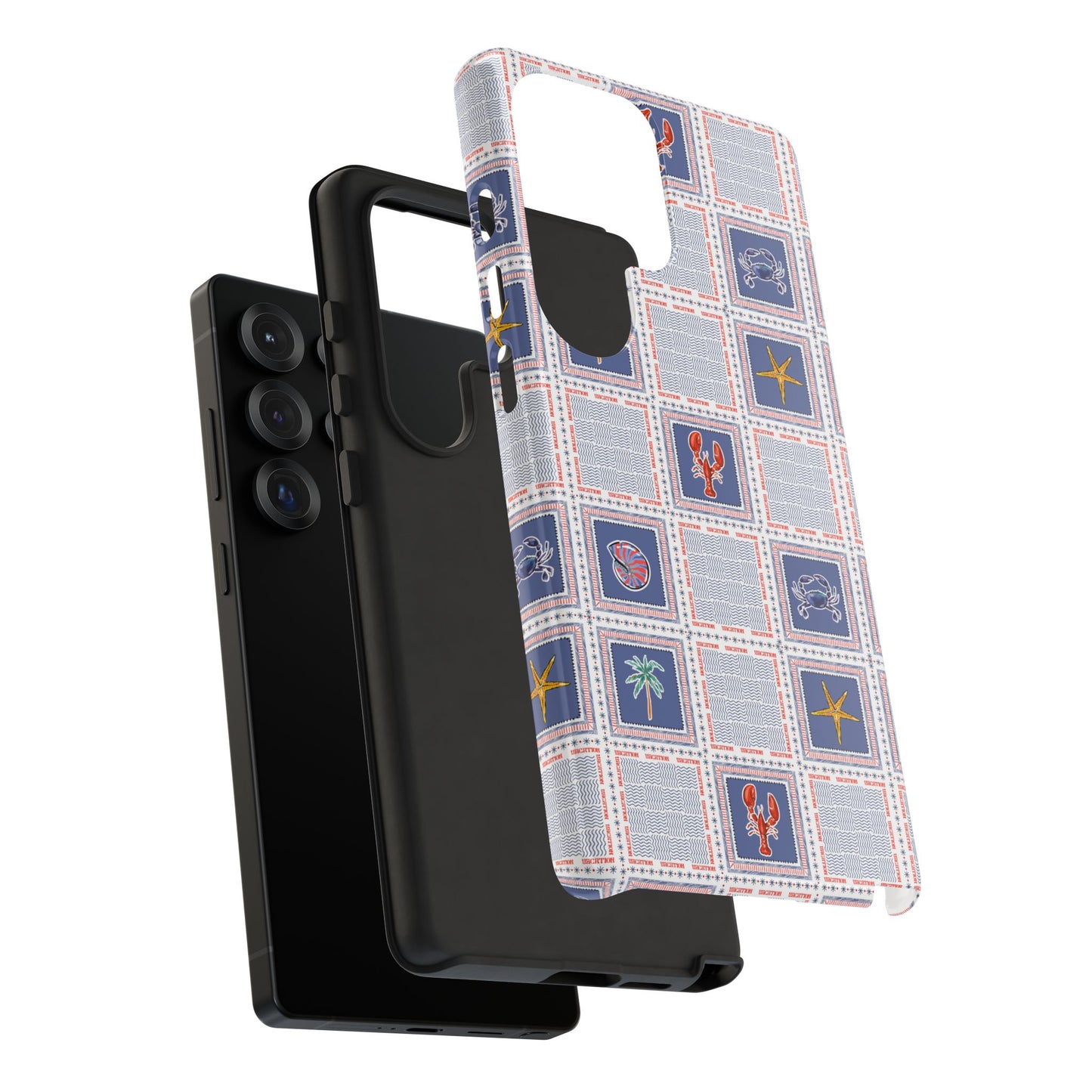 Lobsters Sailboats Seashells - Cell Phone Tough Case