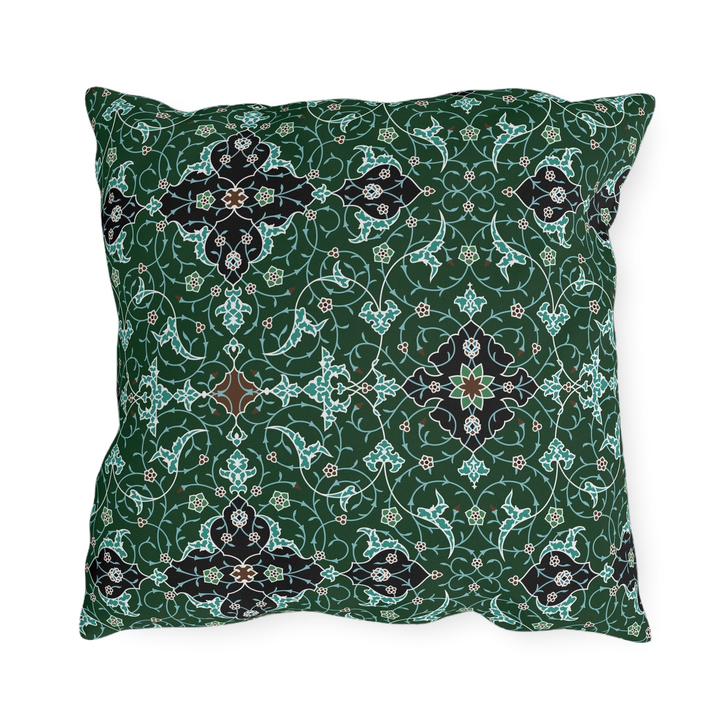 Elegant Green and Blue - Outdoor Pillow