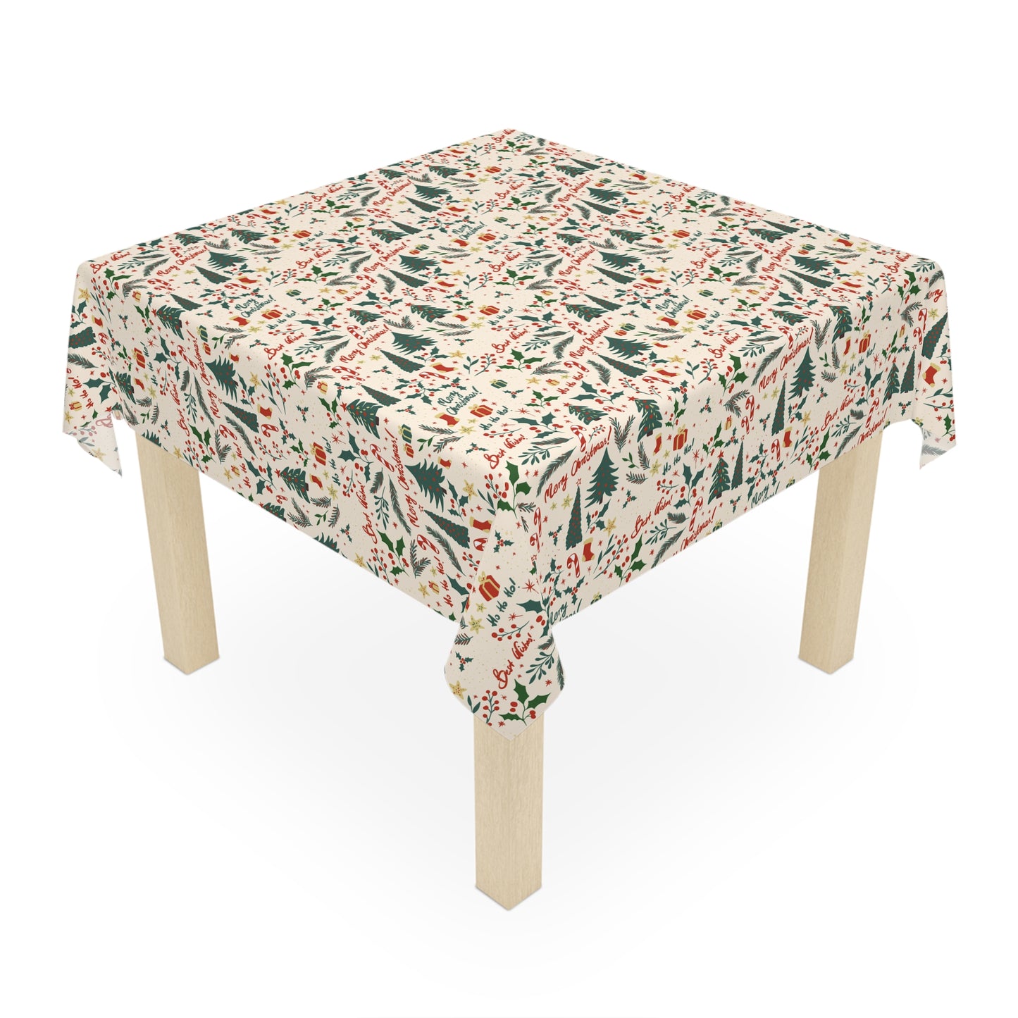 Merry Christmas Square Tablecloth