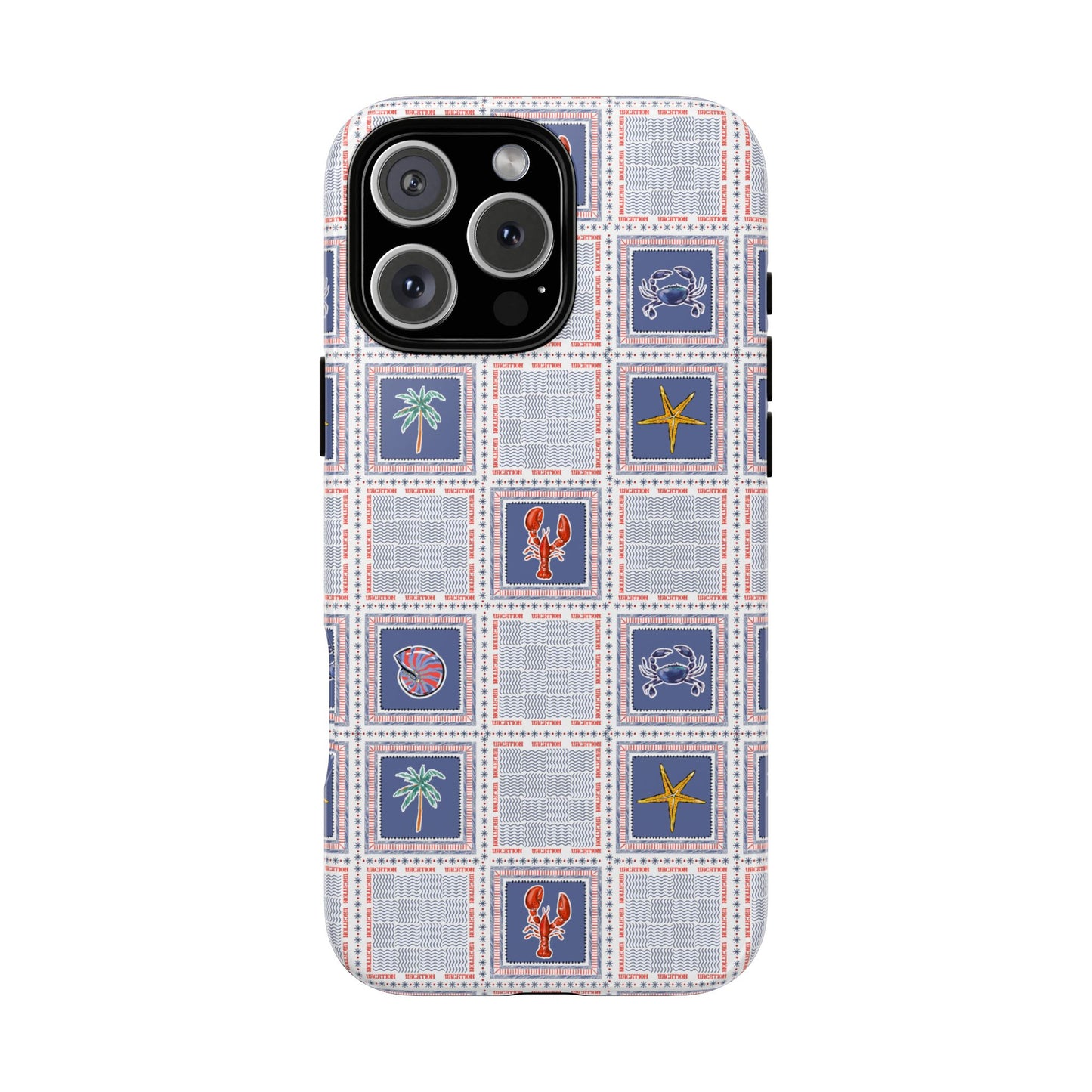 Lobsters Sailboats Seashells - Cell Phone Tough Case