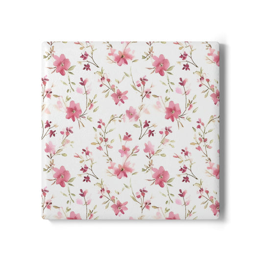 Floral Ceramic Coaster Set, Vintage Flower Drink Coasters, Home Decor, Gift for Her, Coffee Table Accessories, Spring Decoration