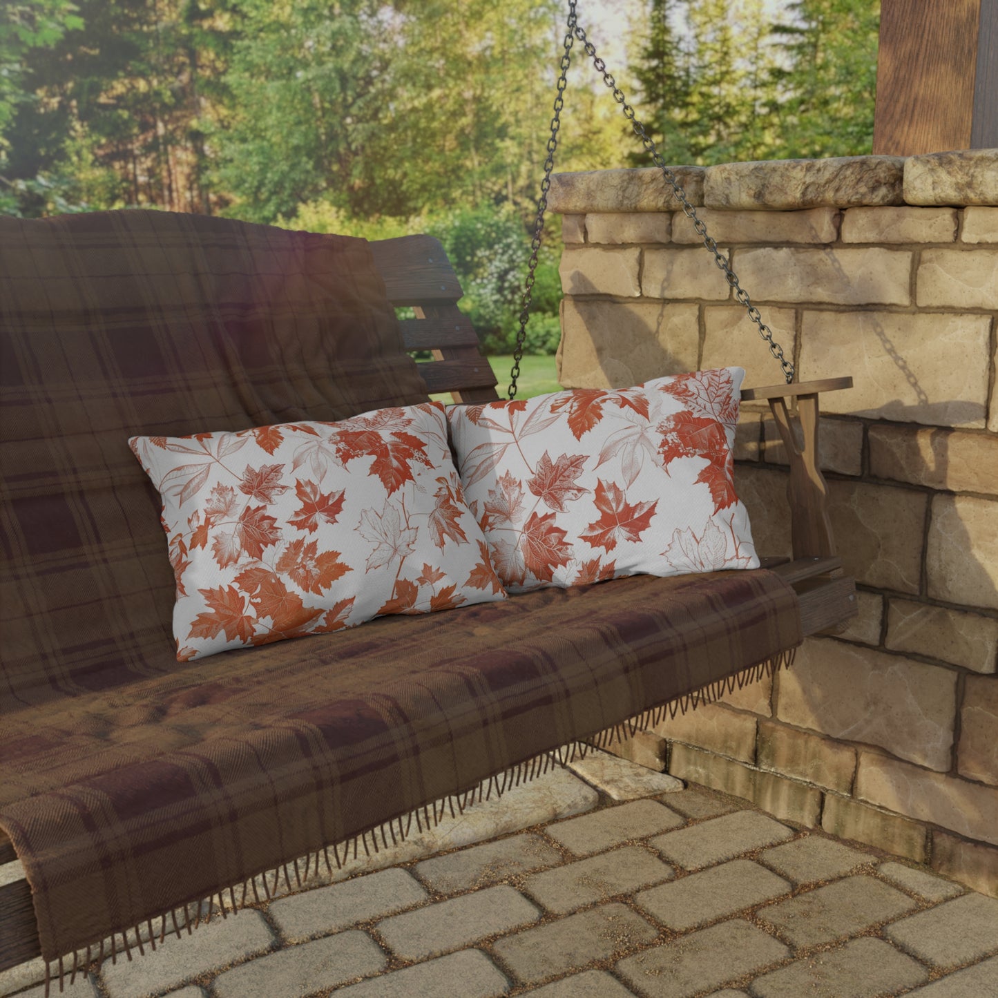 Autumn Leaf Outdoor Pillows, Decorative Garden Cushion, Fall Home Decor, Patio Accessories, Cozy Outdoor Throw Pillows