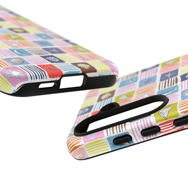 Colorful Seashells Sailboats and Starfish Summer Themed Phone Case