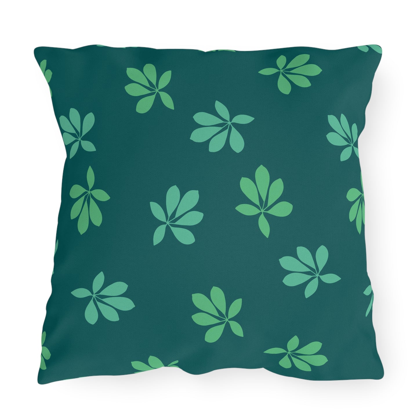 Tropical Green Foliage - Outdoor Throw Pillow