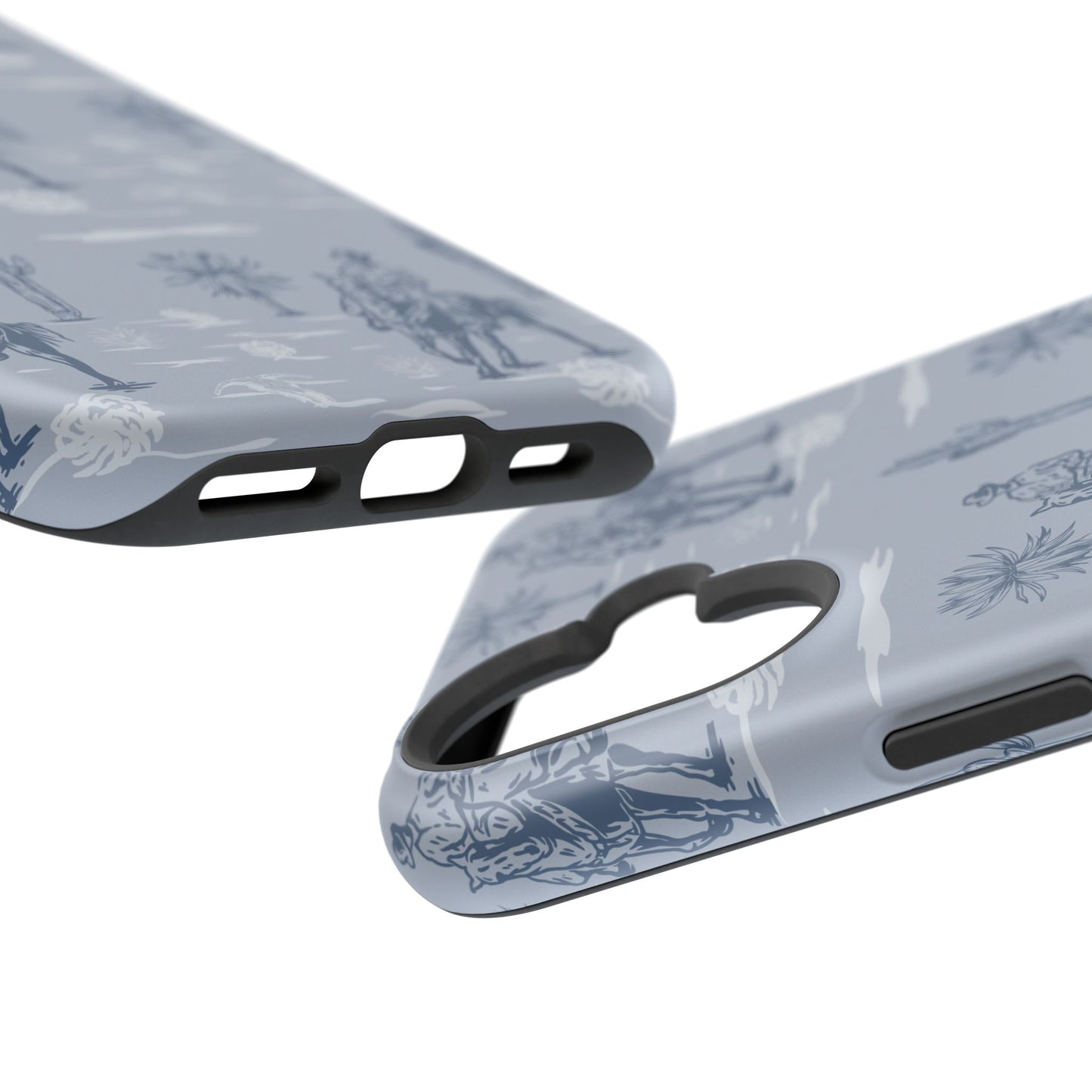 iPhone Case - Blue Cowboy and Cactus Western Themed MagSafe Tough Case
