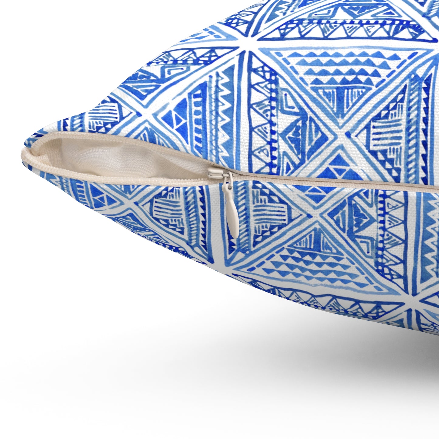 Blue Mediterranean Tile - Indoor Throw Pillow