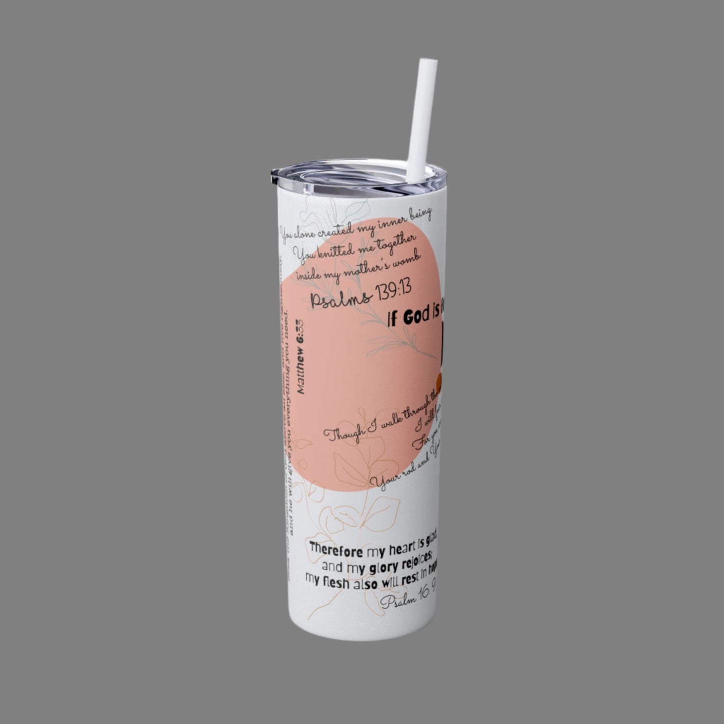 20oz Bible Verse Skinny Tumbler