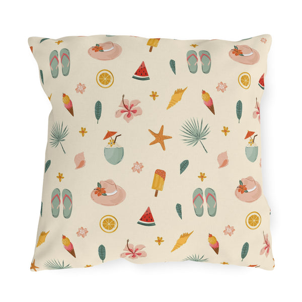 Summer Fun Patterned Outdoor Pillow