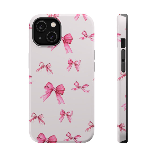 Coquette Pink Bows iPhone Magnetic Tough Case