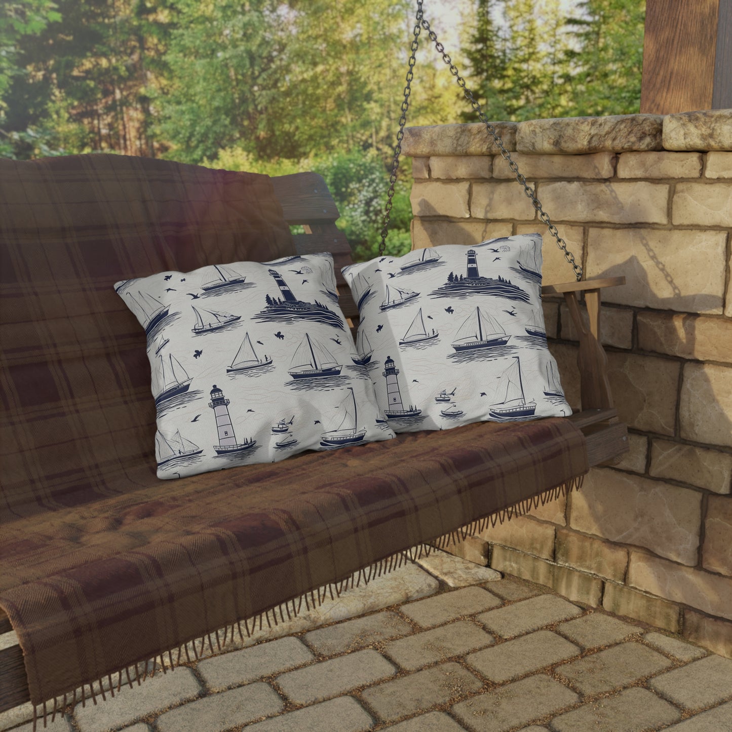 Nautical - Outdoor Throw Pillow