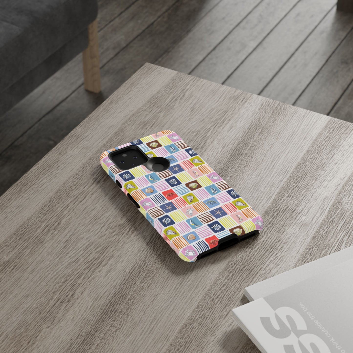 Colorful Seashells Sailboats and Starfish Summer Themed Phone Case