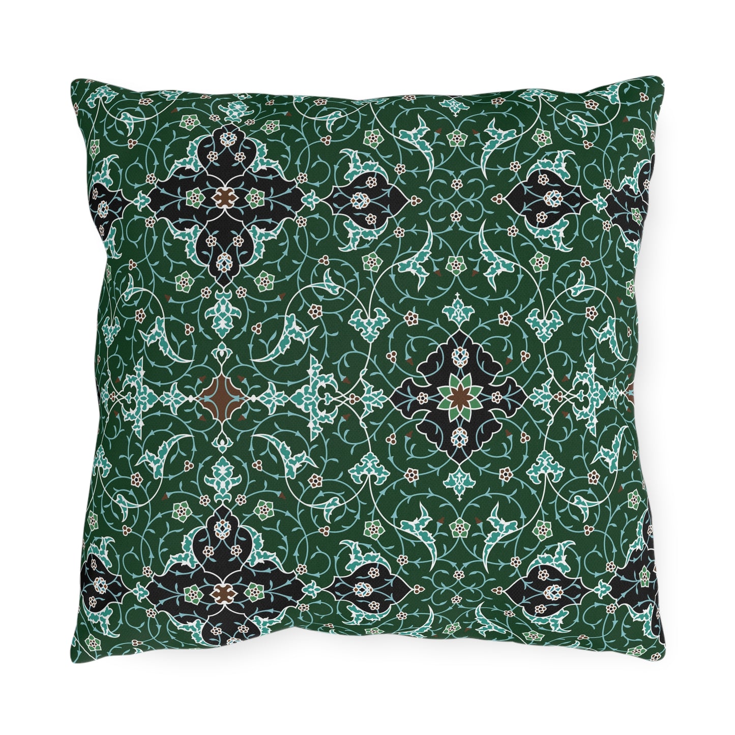 Elegant Green and Blue - Outdoor Pillow