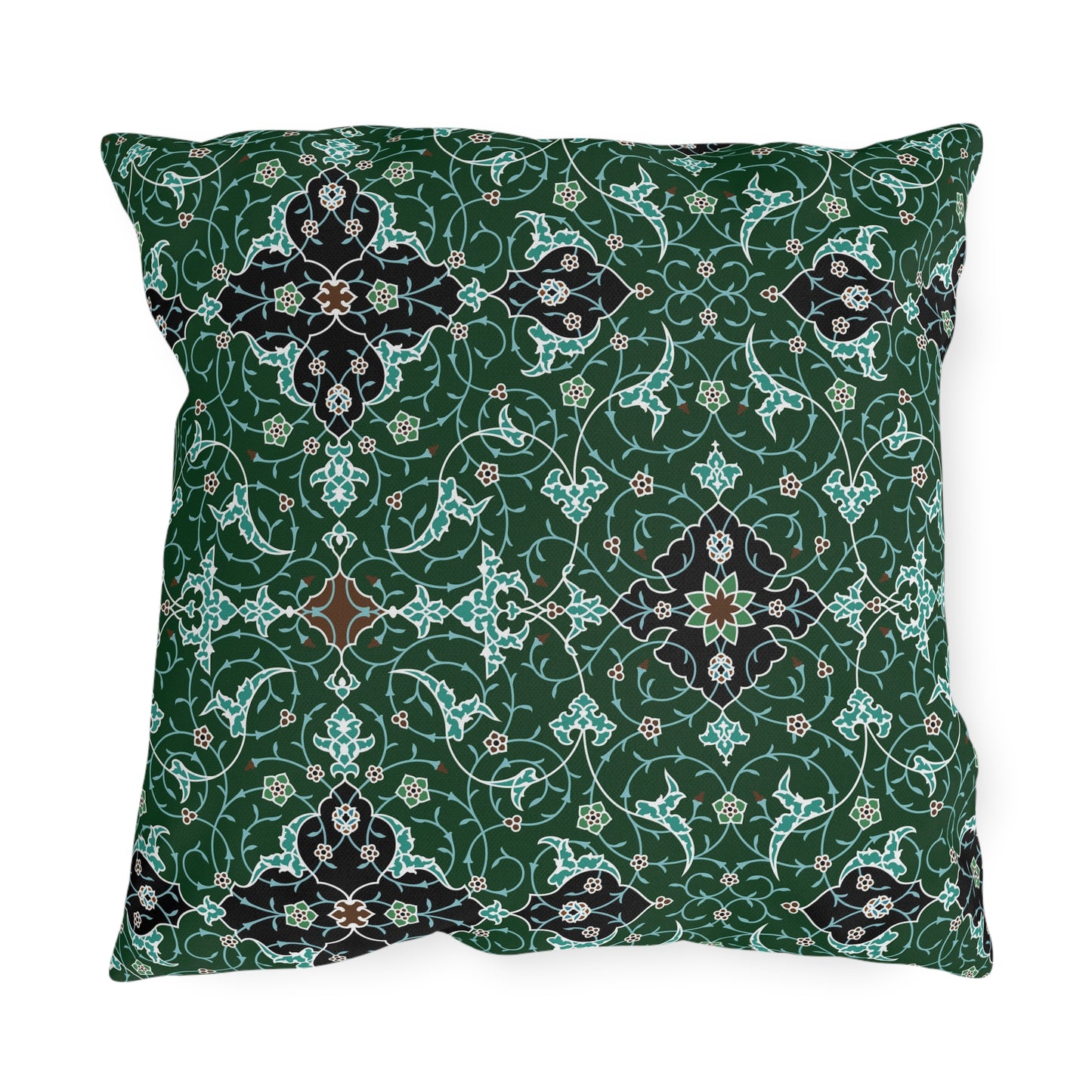 Elegant Green and Blue - Outdoor Pillow