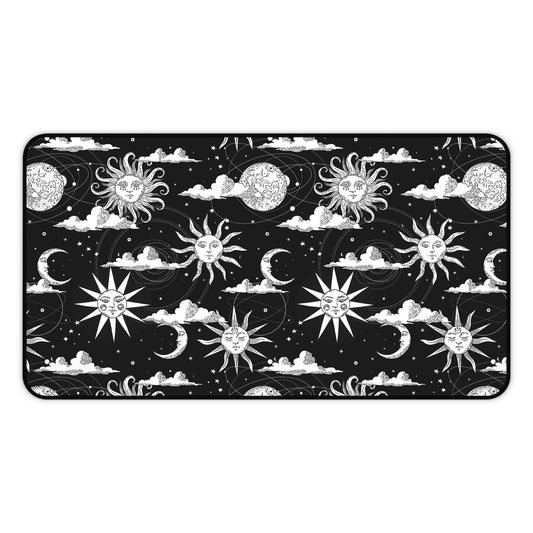 Celestial Sun and Moon Desk Mat