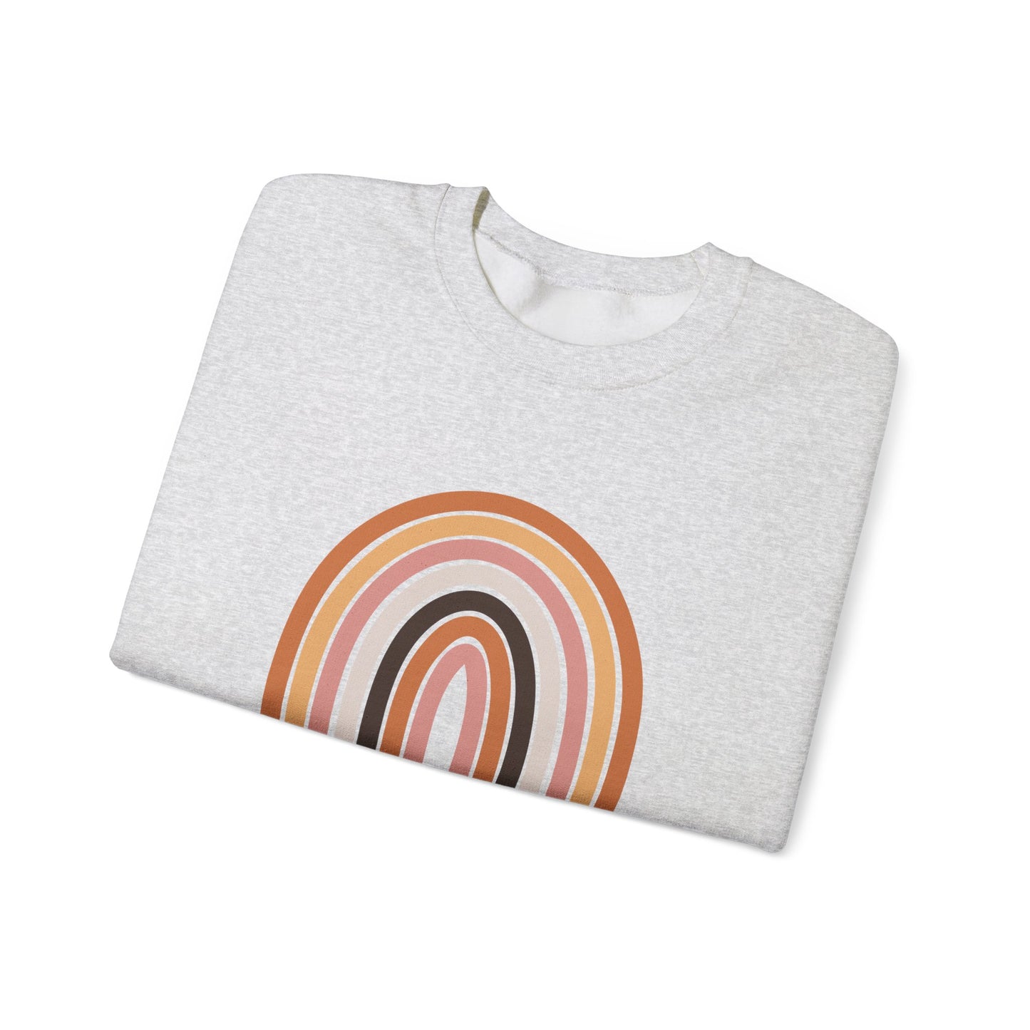 Pilates Rainbow Crewneck Sweatshirt, Cozy Exercise Sweatshirt, Gift for Fitness Lovers, Motivational Apparel, Workout Pullover