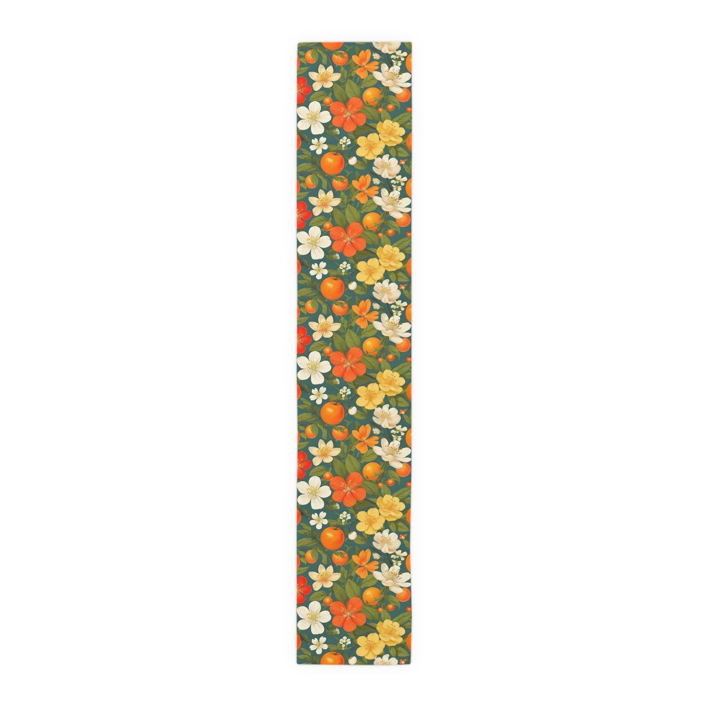 Orange Blossom Floral Table Runner