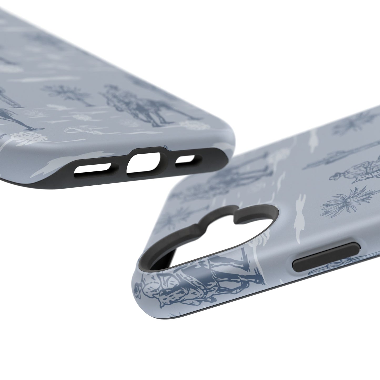 iPhone Case - Blue Cowboy and Cactus Western Themed MagSafe Tough Case