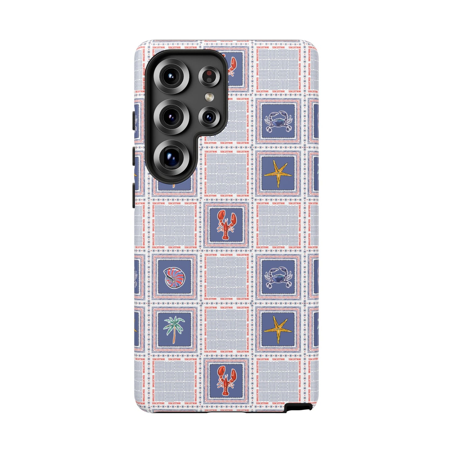 Lobsters Sailboats Seashells - Cell Phone Tough Case