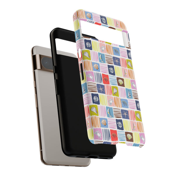 Colorful Seashells Sailboats and Starfish Summer Themed Phone Case