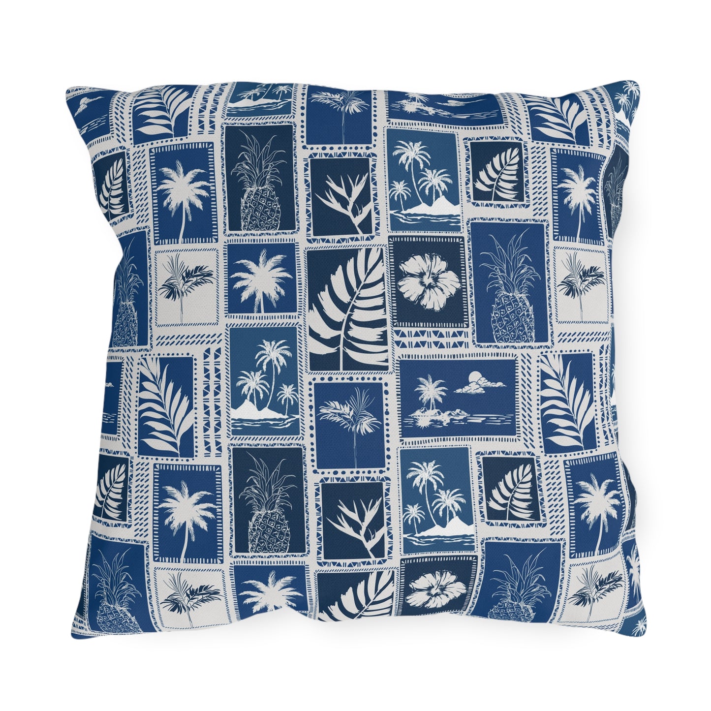 Palm Trees & Pineapples Tropical - Outdoor Pillow