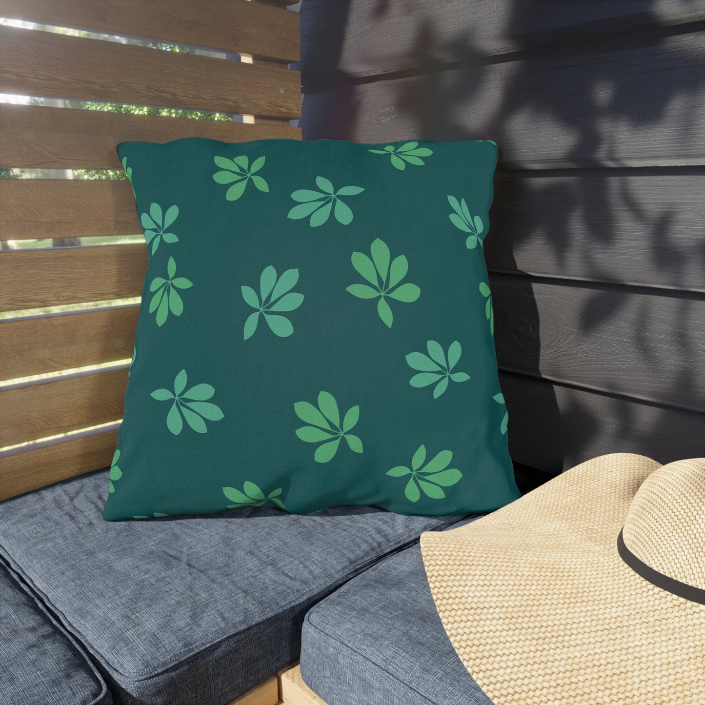 Tropical Green Foliage - Outdoor Throw Pillow