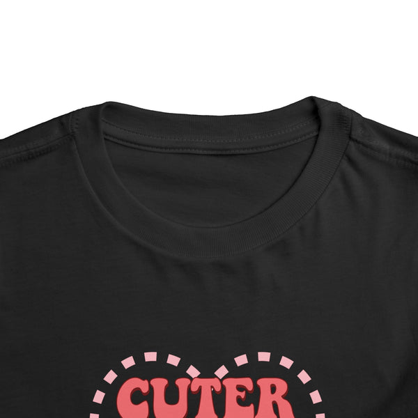 Toddler Valentine’s Day T-Shirt "Cuter Than Cupid" Retro Heart Graphic Tee Soft Unisex Cotton Sizes 2T-5T