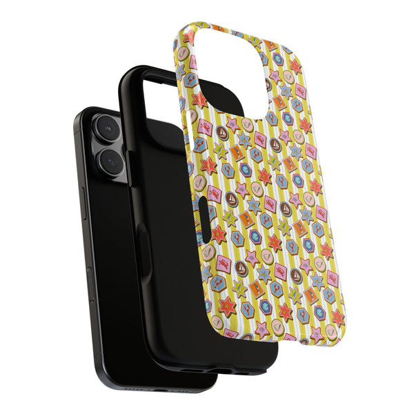 Yellow and White Striped Summer Themed Phone Case