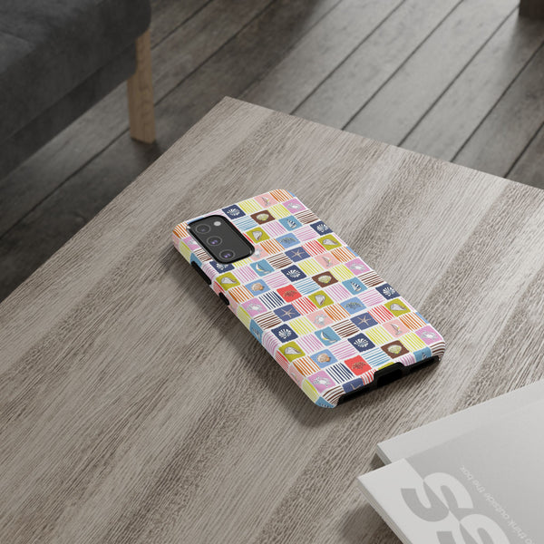Colorful Seashells Sailboats and Starfish Summer Themed Phone Case