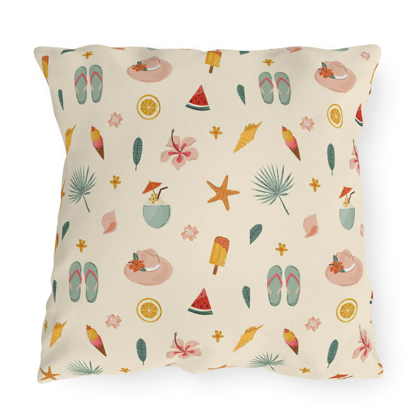 Summer Fun Patterned Outdoor Pillow