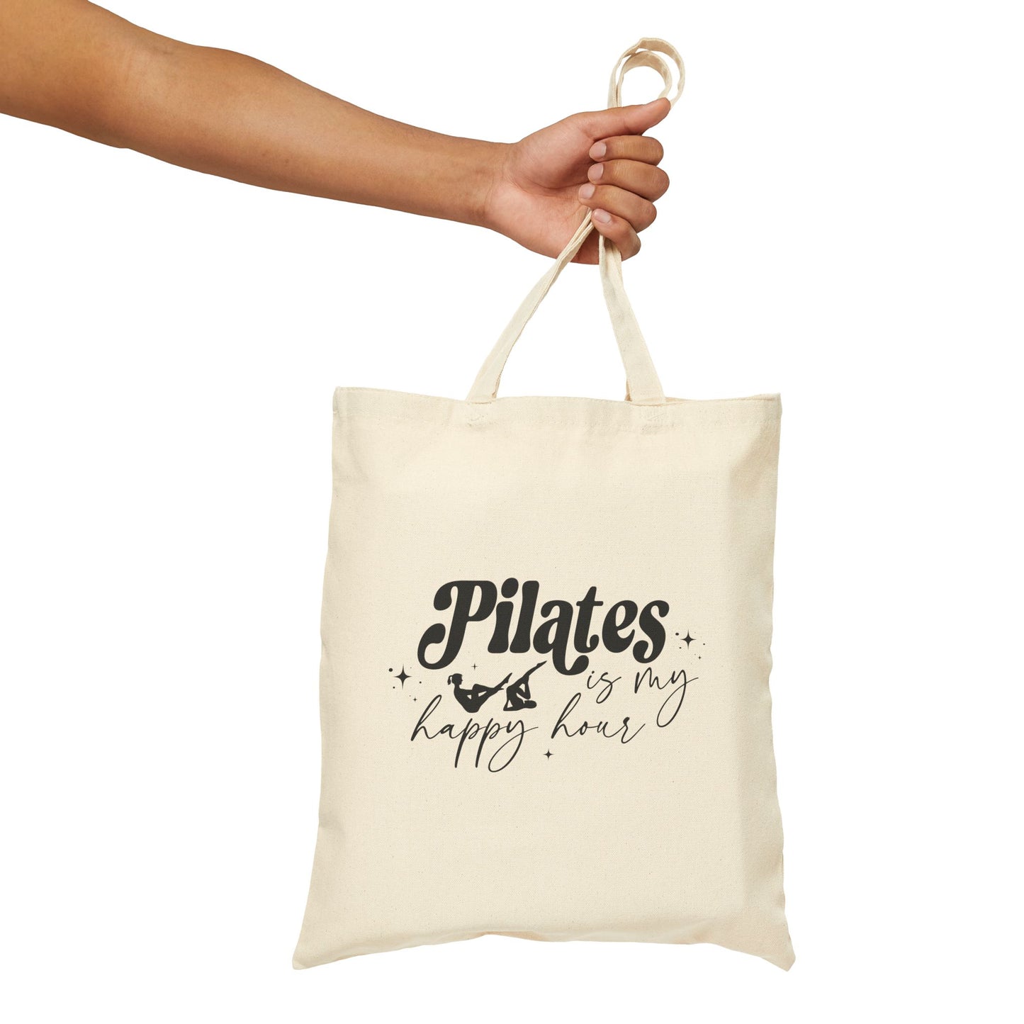 Pilates Is My Happy Hour Tote Bag - Eco-Friendly Gym Bag, Fitness Gift, Workout Accessory, Pilates Lover Tote, Everyday Carryall