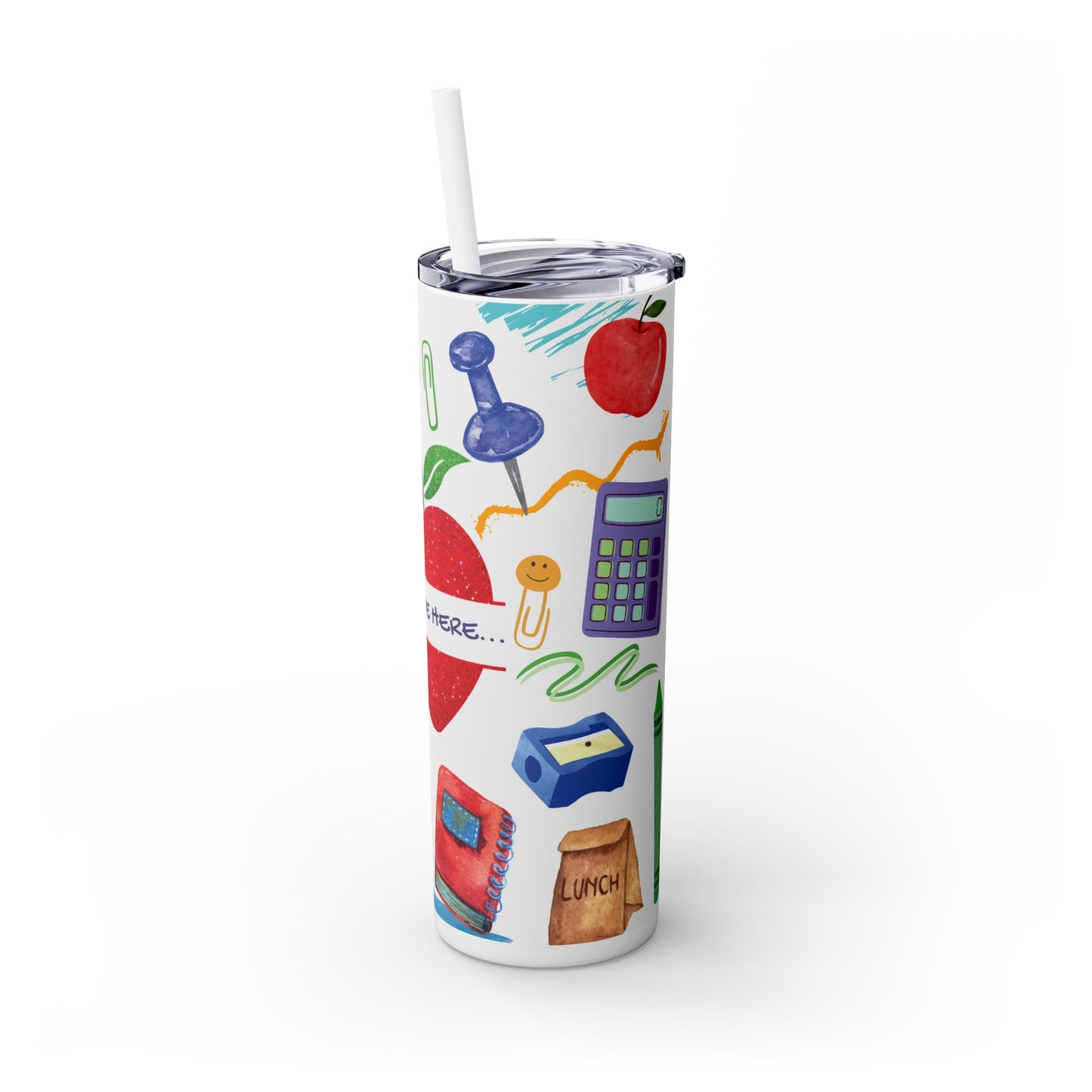 Personalized Teacher Skinny Tumbler 20oz Skinny Tumbler Teacher Appreciation Personalized Back to School Teacher Tumbler